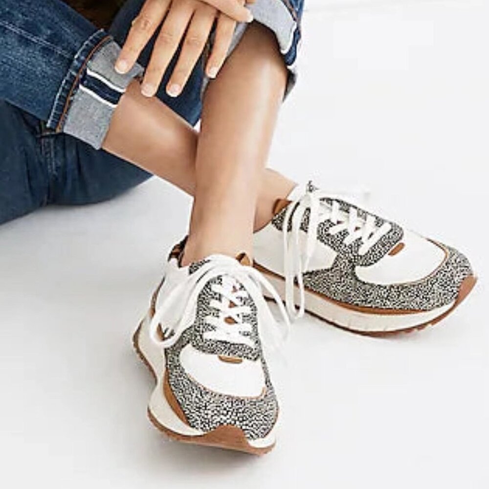 Madewell Women's Kickoff Trainer Sneakers in Neutral Colorblock Leather